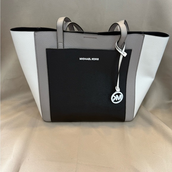 Michael Kors Handbags - Michael Kors Gemma Large Tri-Color Pebbled Leather Tote